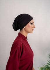 Black Hijab Cap