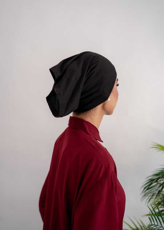 Black Hijab Cap